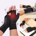 Guantes de Compresión para Artritis – Alivio del Dolor Articular y Fatiga en Manos (Unisex, Medio Dedo)